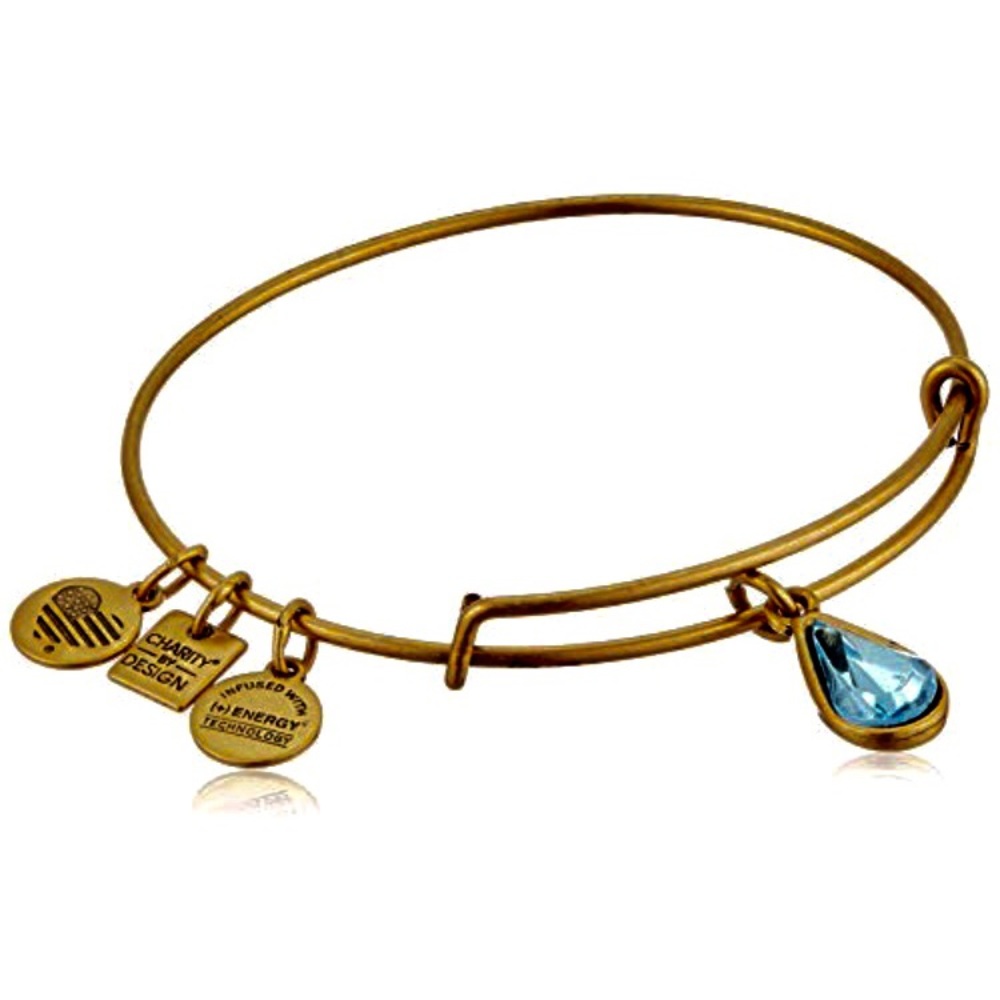 Alex + Ani Gold Living Water Charm Bangle